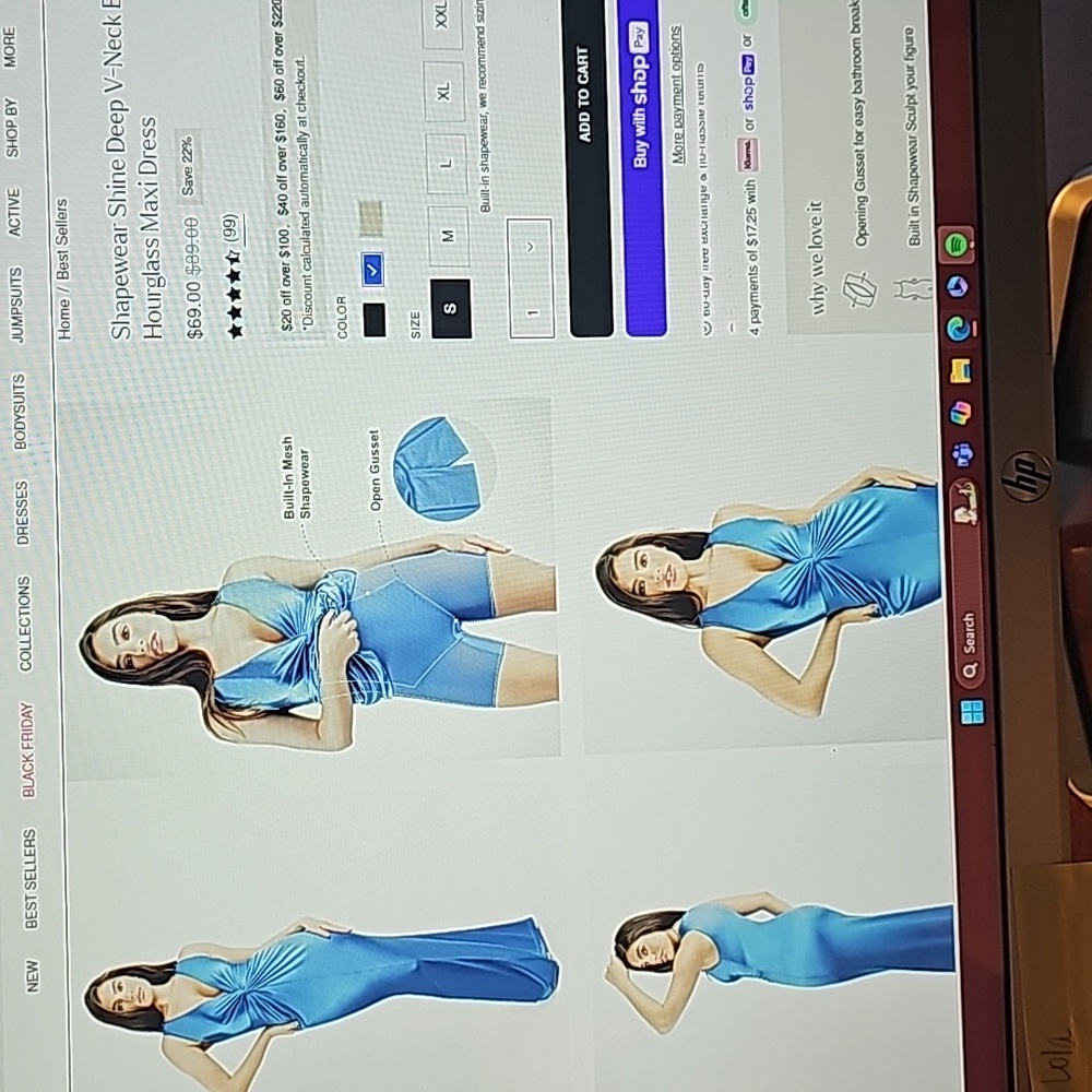 Popilush Blue Maxi Dress Size M